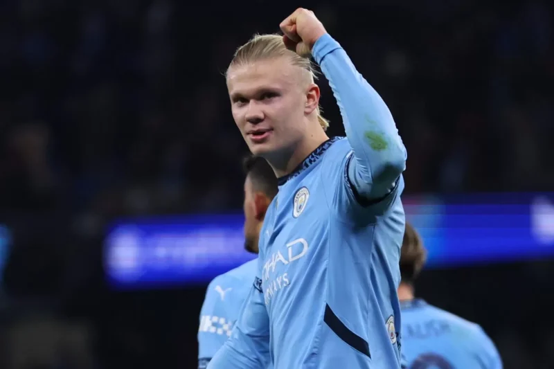 Mesin gol Manchester City, Erling Haaland, cetak 2 gol saat tumbangkan Everton