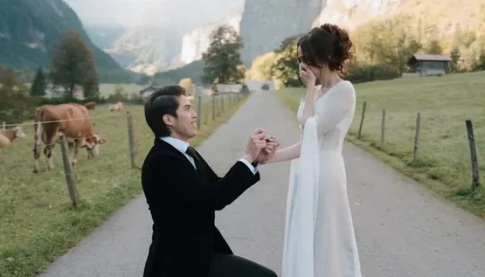 Syifa Hadju dan El Rumi Resmi Bertunangan di Swiss, Momen Haru Berlatar Pegunungan Alpen