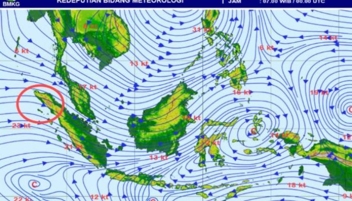 BMKG Peringatkan Potensi Hujan Lebat Disertai Petir di Pantai Barat Selatan Aceh, Warga Diminta Waspada