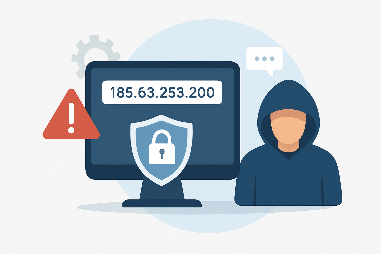 perlindungan data pribadi dari IP 185.63.253.200 menggunakan sistem keamanan siber dan firewall