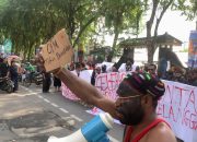 demonstrasi mahasiswa Papua Medan