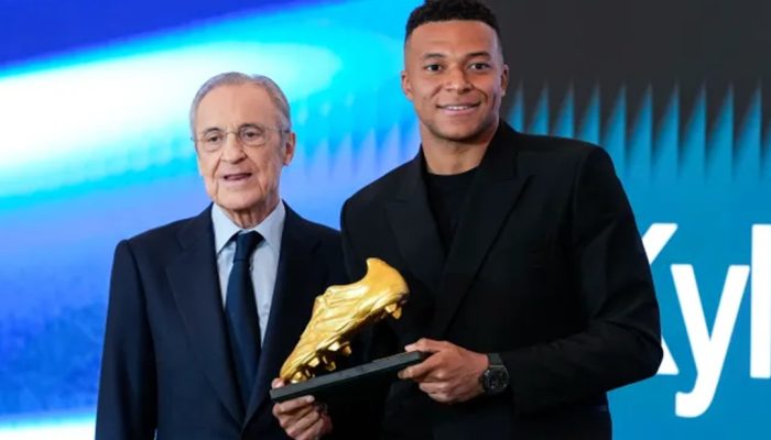 Mbappé Raih Sepatu Emas, Presiden Madrid: Ini Sepatu Emas Pertamamu, Kami Sudah Miliki 3 Pemain Sebelumnya dan Mereka Jadi Legenda