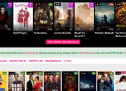 Tampilan situs film Indonesia ilegal dengan daftar film dan serial terbaru tahun 2025.