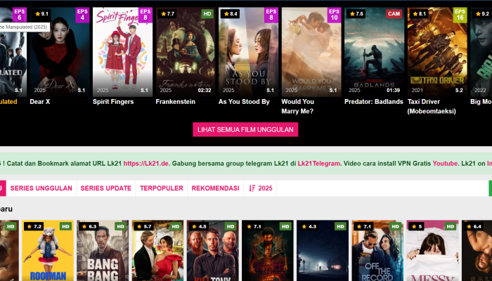 Daftar Situs Film Indonesia Ilegal yang Masih Aktif di Akhir 2025, Jangan Sampai Terkecoh!