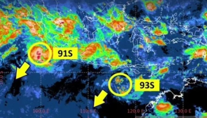 BNPB Peringatkan Potensi Cuaca Ekstrem Akibat Dua Bibit Siklon Tropis di Samudra Hindia
