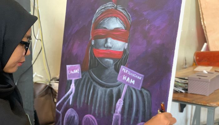 Lukisan Bertema HAM di Medan Sorot Ketidakadilan: “Perlawanan Bisa Lewat Kuas dan Kanvas”