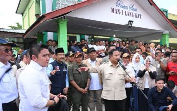 Prabowo tinjau banjir Langkat