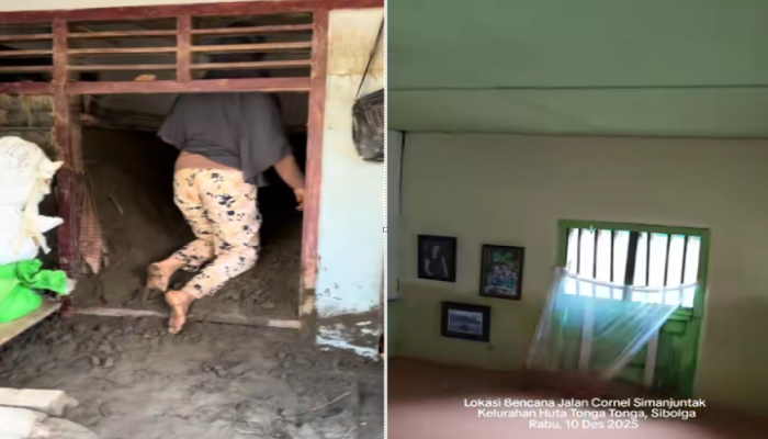 Rumah Terkubur Lumpur Pascabanjir, Warga Hanya Bisa Masuk dengan Cara Merunduk dan Merangkak