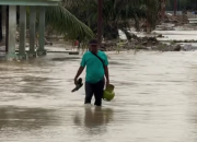 Aliran Sungai Terbentuk di Tengah Perkampungan, Warga Dusun Suka Maju Tapsel Minta Bantuan Pembuatan Tanggul