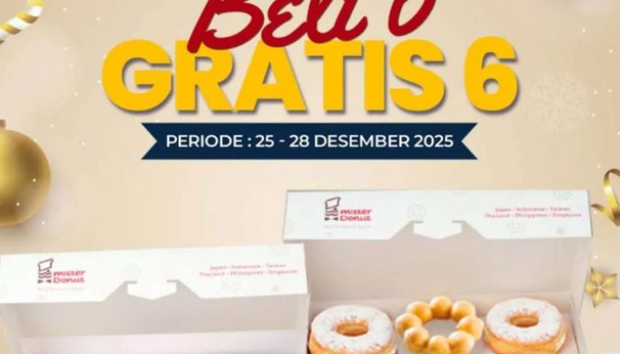 Jelang Natal dan Tahun Baru 2025, Promo Mister Donut Beli 6 Gratis 6 Seharga Rp 65.000