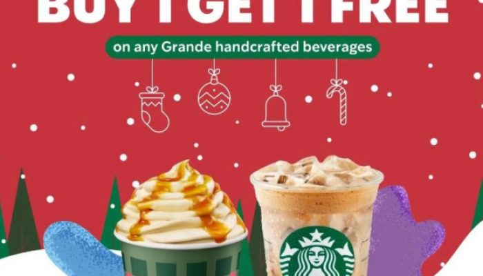 Promo Starbucks Holiday Cheers, Nikmati Buy 1 Get 1 Free Minuman Jelang Natal dan Tahun Baru 2025