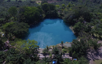 Danau Linting di Deli Serdang, danau air panas alami dengan warna hijau toska di Sumatera Utara