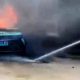 mobil listrik terbakar di Medan