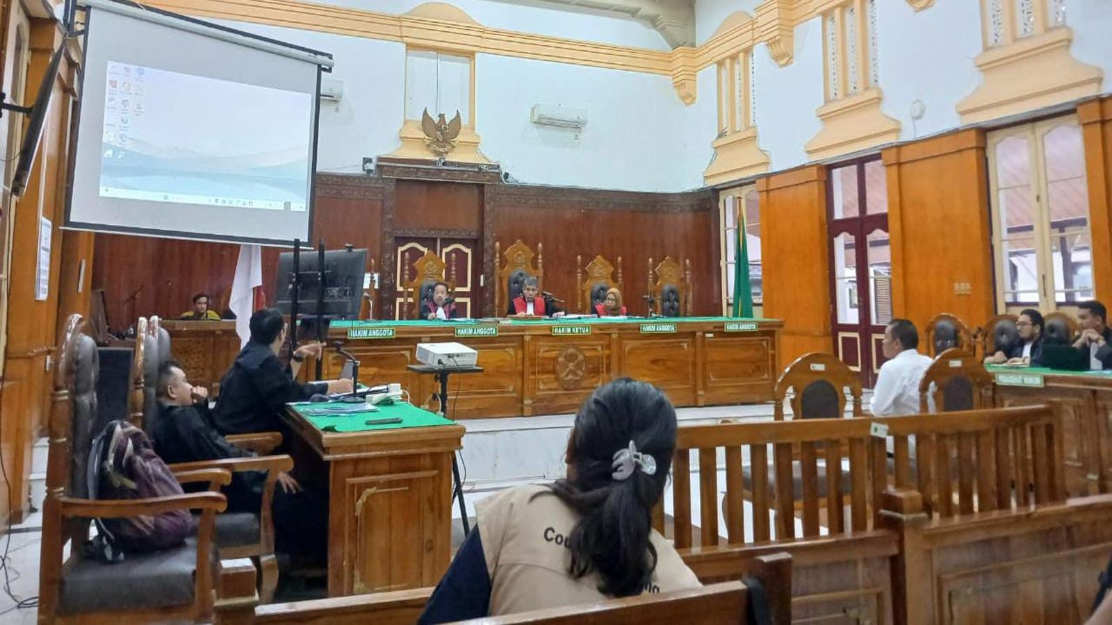 Sidang lanjutan kasus korupsi proyek jalan Sumatera Utara dengan terdakwa Heliyanto di Pengadilan Tipikor Medan, Kota Medan, Sumatera Utara, Kamis 8 Januari 2026.