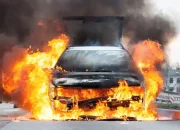 mobil listrik terbakar Medan
