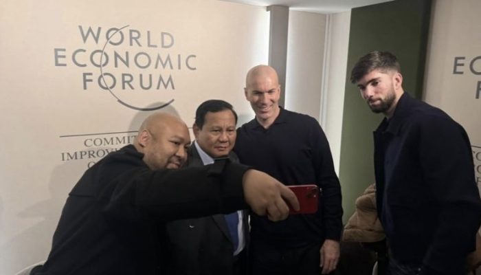 Momen Prabowo Bertemu Zinedine Zidane di Davos, Sempat Bahas Karier Putra Sang Legenda
