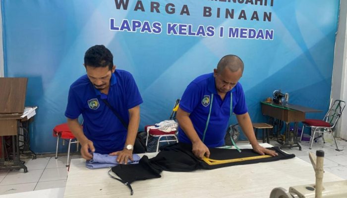 Lapas Kelas I Medan Bekali Warga Binaan Keterampilan Menjahit
