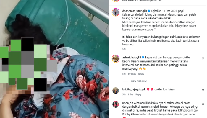 Viral Curhatan dr Andreas Ungkap Pasien BPJS Kesehatan Korban Kecelakaan Ditolak 2 RS di Medan, Akhirnya Diterima di RS Ketiga