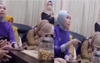 Guru honorer berbaju ungu mengeluhkan gaji guru honorer yang kecil dan membandingkannya dengan gaji sopir MBG dalam video viral di media sosial.