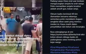 Sok Jago! Aksi Koboy Oknum Kades di Padang Lawas Utara Acungkan Senpi Bikin Warga Panik