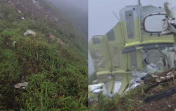 Serpihan pesawat ATR 42-500 milik Indonesia Air Transport yang diduga jatuh di Gunung Bulusaraung, Maros, Sulawesi Selatan