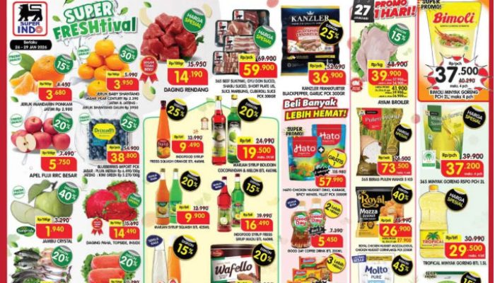 Promo Murah Meriah Superindo Weekday 26-29 Januari 2026: Bimoli dan Daging Harga Spesial