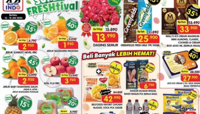 Promo Murah Meriah Superindo 16-18 Januari 2026: Susu UHT & Daging Lebih Murah