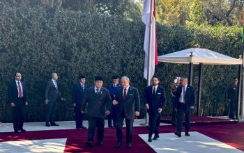 Prabowo Disambut Raja Abdullah II di Istana Basman, Awali Lawatan Resmi ke Yordania