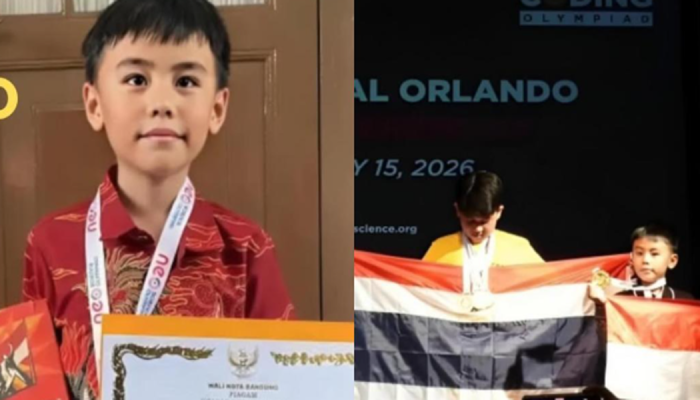 Bocah 8 Tahun Asal Bandung Raih Juara 2 Dunia Neo Science Olympiad 2025, Saksikan Peluncuran Roket SpaceX di NASA