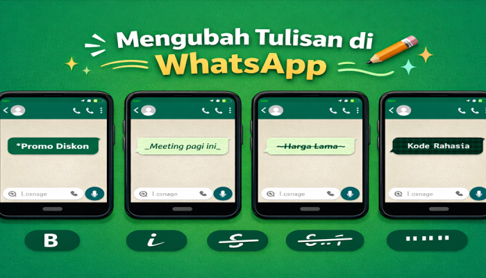 Cara Mengubah Tulisan di WA Jadi Tebal, Miring, hingga Monospace dengan Mudah