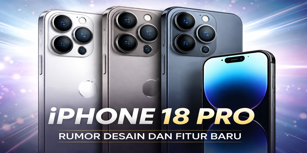 Ilustrasi desain iPhone 18 Pro dan iPhone 18 Pro Max yang dirumorkan membawa peningkatan kamera dan chip A20.