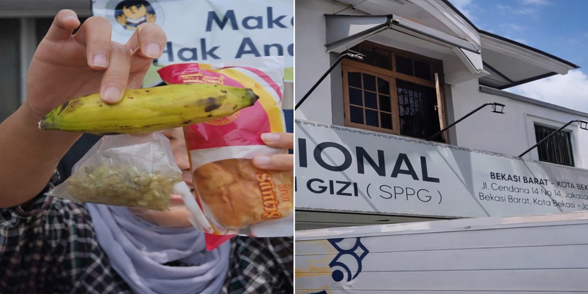 Orang tua siswa memprotes menu MBG Ramadan di kantor SPPG Bekasi Barat