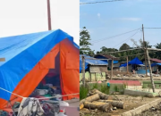 Warga Desa Sekumur Aceh Tamiang pascabanjir tinggal di tenda darurat hampir tiga bulan setelah banjir bandang merusak rumah dan lingkungan permukiman.