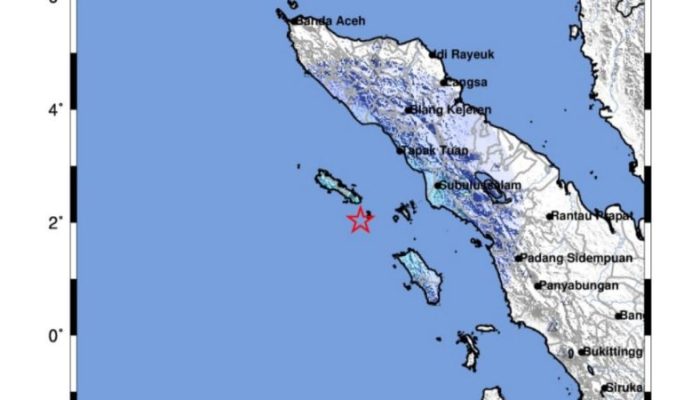 Gempa M5,3 Guncang Simeulue Aceh, BMKG: Dipicu Subduksi Lempeng Indo-Australia