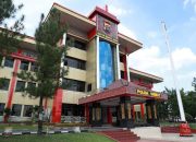 Gedung Polda Sumut di Medan terkait laporan dugaan pemerasan oknum polisi Ditresnarkoba