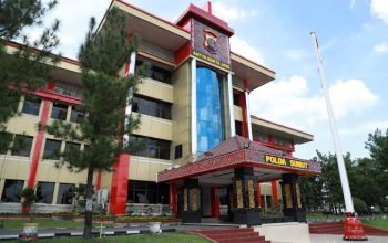 Gedung Polda Sumut di Medan terkait laporan dugaan pemerasan oknum polisi Ditresnarkoba