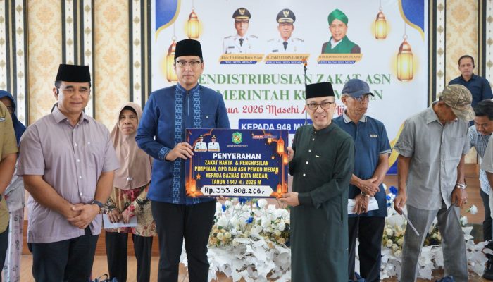Jelang Idulfitri, Wali Kota Medan Salurkan Zakat ASN Pemko Medan Kepada 948 Mustahik