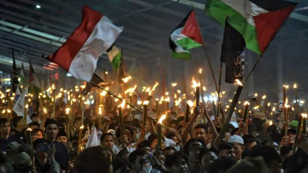 pawai takbiran Medan