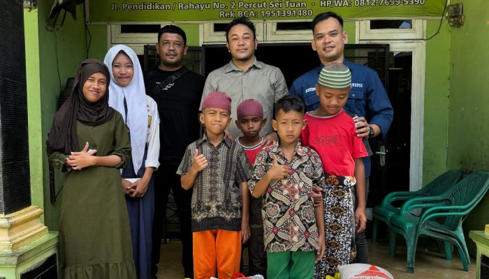 Permedsu Salurkan Bantuan Beras untuk Anak Panti Asuhan di Percut Sei Tuan