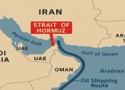 Peta Selat Hormuz antara Iran dan Oman yang menjadi jalur utama pengiriman 20 juta barel minyak dunia per hari