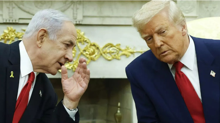 Kepala Nyetanyahu dan Trump Donald