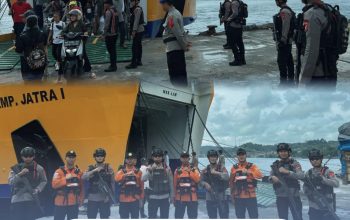Jaga Gerbang Laut Nias, Brimob Sumut Intensifkan Patroli Arus Mudik di Pelabuhan Gunungsitoli