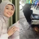 Motor Arinjani Novita Sari korban tabrakan KRL Bekasi Timur diantar pulang tanpa pemilik ke rumah keluarga di Bekasi.
