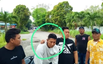 pria siram BBM Deli Serdang