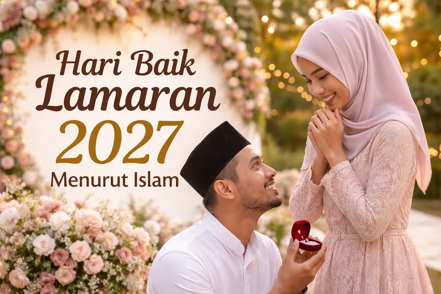 hari baik lamaran 2027 menurut islam pasangan muslim prosesi lamaran islami dengan suasana romantis dan penuh keberkahan