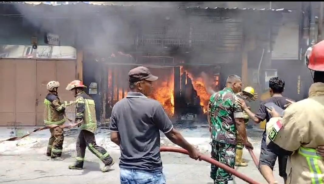 kebakaran ruko Medan Marelan