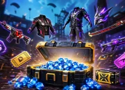 Visual hadiah kode redeem FF terbaru 24 April 2026 berupa diamond gratis, skin senjata, bundle eksklusif, dan voucher Free Fire.