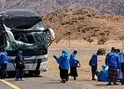 bus jemaah haji kecelakaan di Madinah di Jabal Magnet Probolinggo
