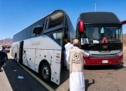 bus jemaah haji kecelakaan di Madinah di kawasan Jabal Magnet Arab Saudi