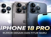 Ilustrasi iPhone 18 Pro yang diperkirakan akan mengusung desain serupa iPhone 17 dengan peningkatan kamera dan performa.